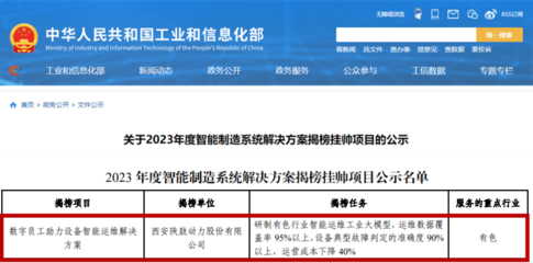 陕鼓方案入选工信部智能制造系统解决方案揭榜挂帅项目，引领供应链管理创新